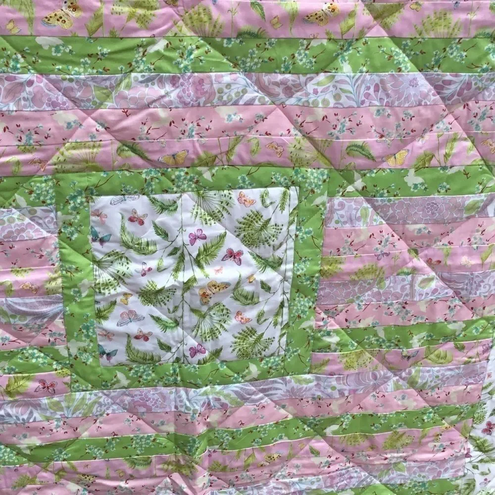 NWT Botanical Beauty Hand Crafted Quilt